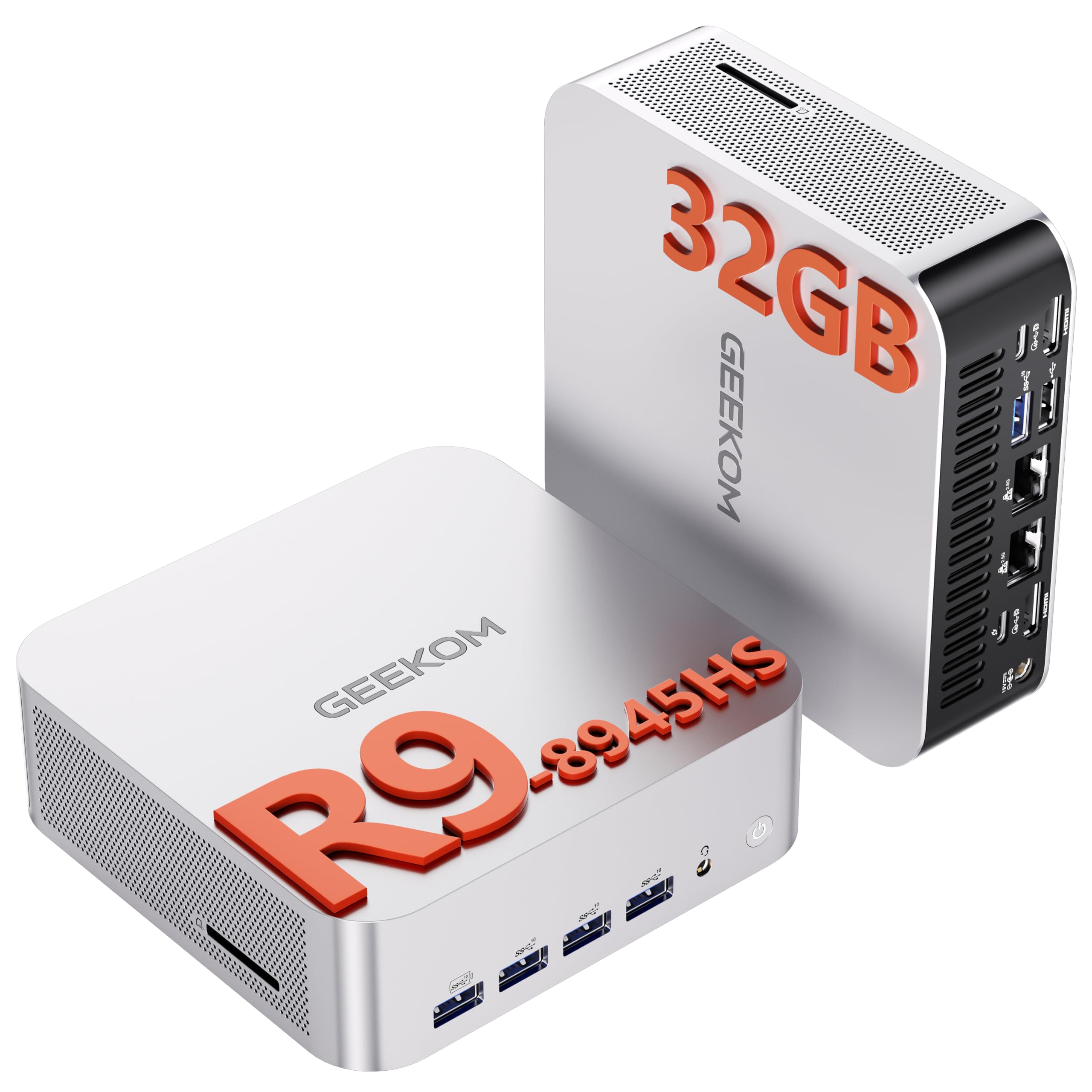 GEEKOM AI Mini PC A8 Max con AMD Ryzen 9 8945HS, 3 Años de GEEKOM AI Mini PC A8 Max con AMD Ryzen 9 8945HS, 3 Años de